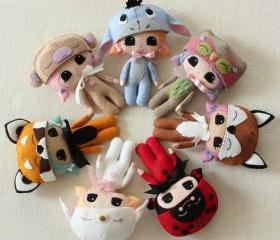 Peek-a-Boo Pals - You Choose Four Patterns