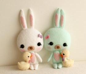 Easter Bunny and Chick pdf Pattern